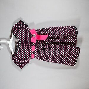 Youngland Girls Dress with Hearts and Bow Size 5